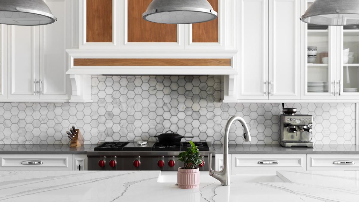 What is the most popular material for a kitchen baking splash?