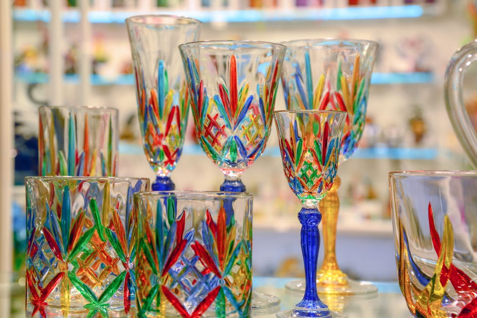Nice colorful Murano glass in Venice, Italy