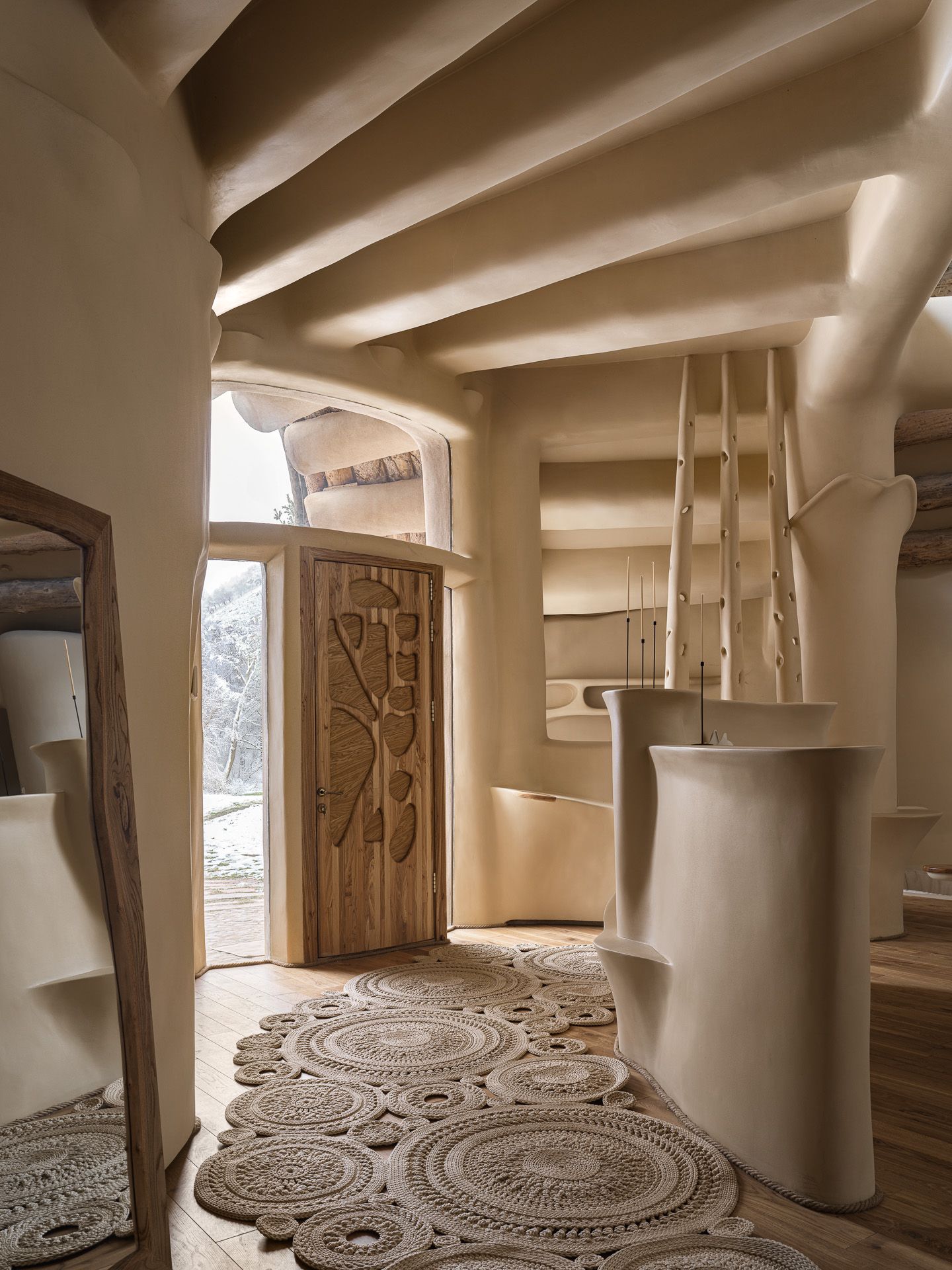 Image can contain residential culture architecture building house apartment stairs in the interior designer and foyer