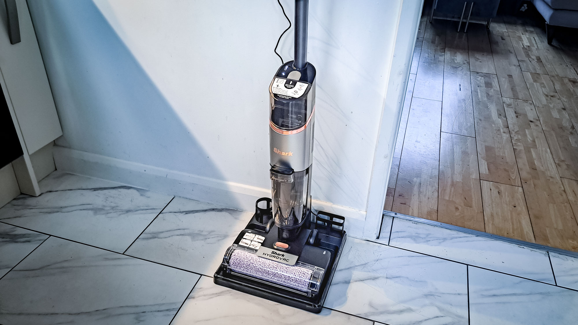 Hai Hydrovac Messmaster on a white tile floor