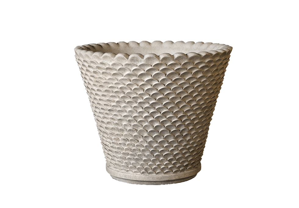 Decorative structured vase for plants or flowers
