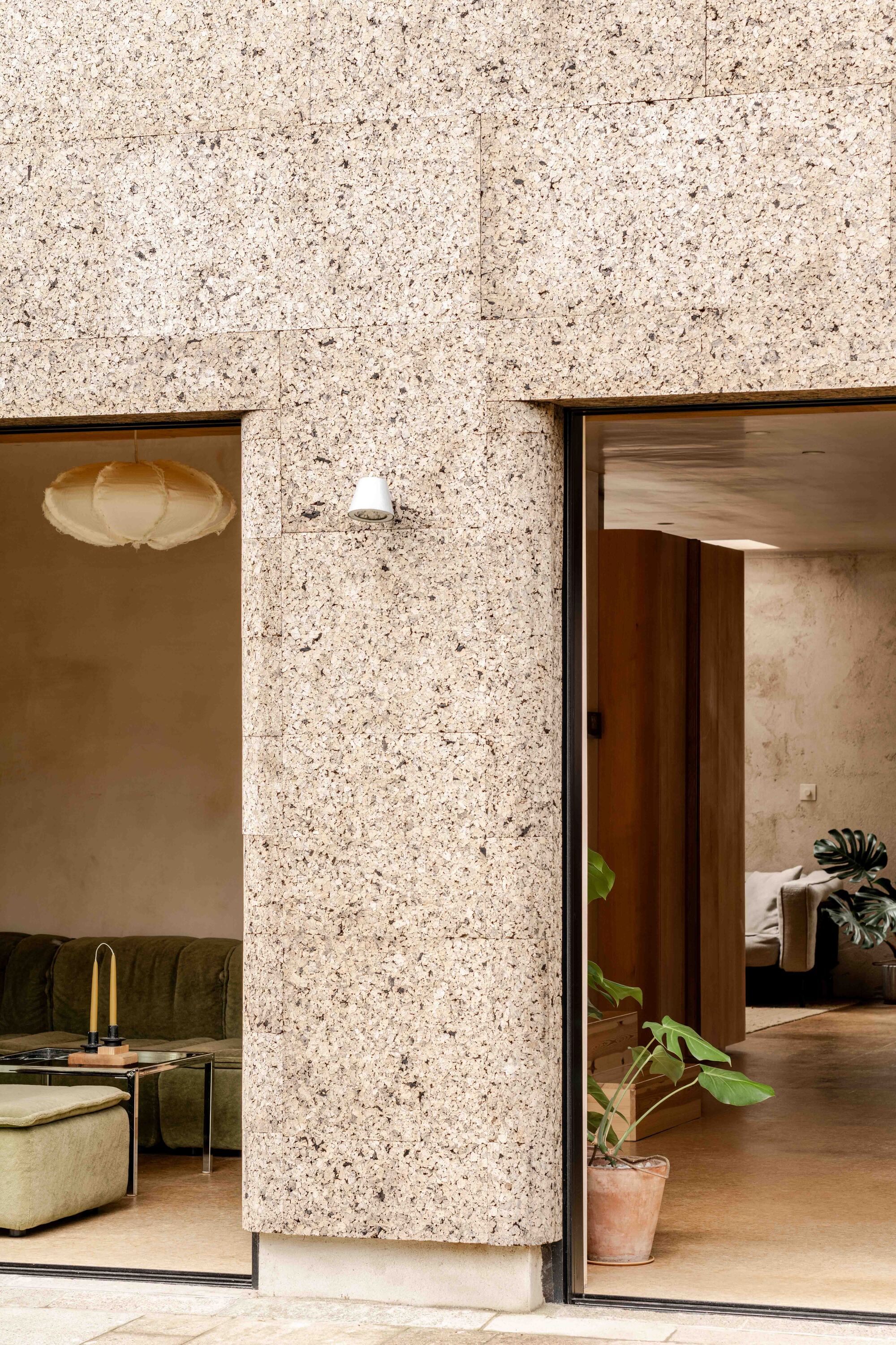 Close up of the house in the house in Cork, with two doors that lead to a living room