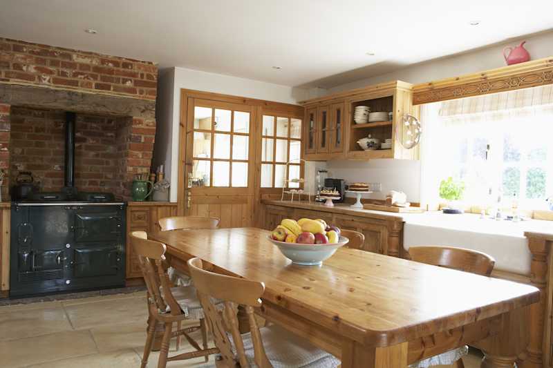 Interior of the farmhouse kitchen