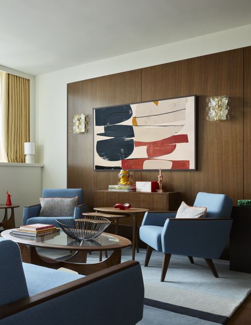 In the middle of the century Cabin Suite to Sea Containers London. Design by Caitriona O'Sullivan