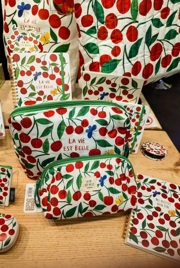 Farm stand chic? The decor is impressed in fruit and vegetable motifs
