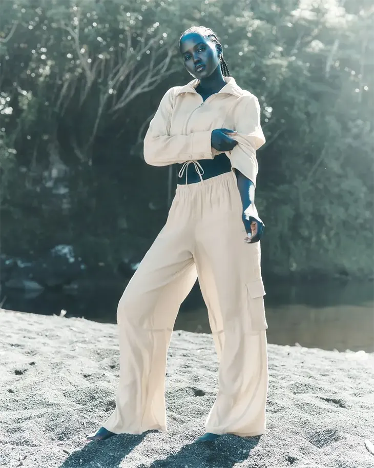 Adut Akech leads the summer 2025 campaign from Alo Yoga