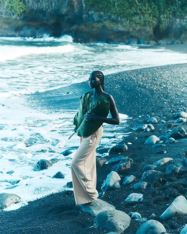 Adut Akech leads the summer 2025 campaign from Alo Yoga