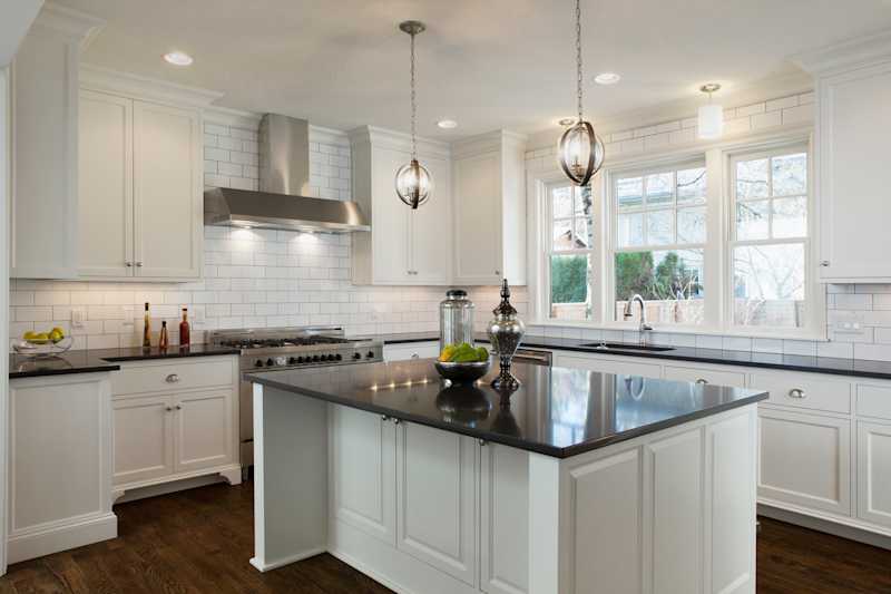 New customer -specific living kitchen with wooden floors.