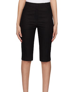 Black slim Bermuda shorts