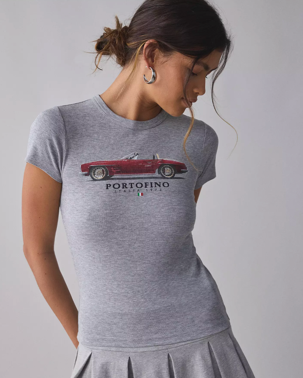 Sports car vintage graphic baby tea