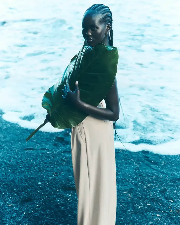 Adut Akech leads the summer 2025 campaign from Alo Yoga