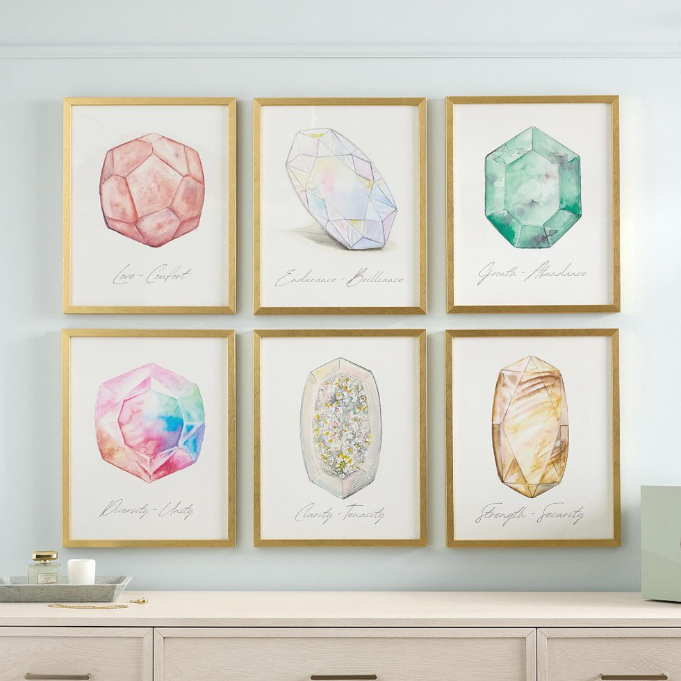 Kendra Scott framed gemstone wall art