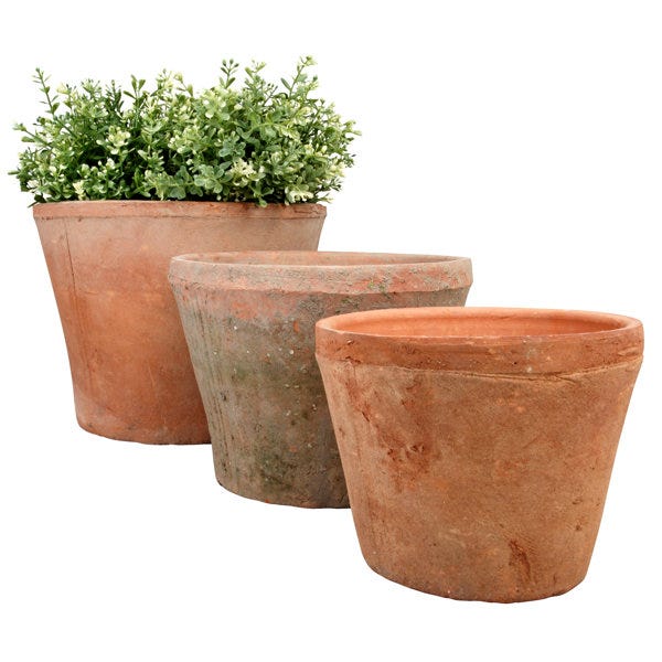 3-part terracotta-pot planter set 3-part terracotta-pot planter set