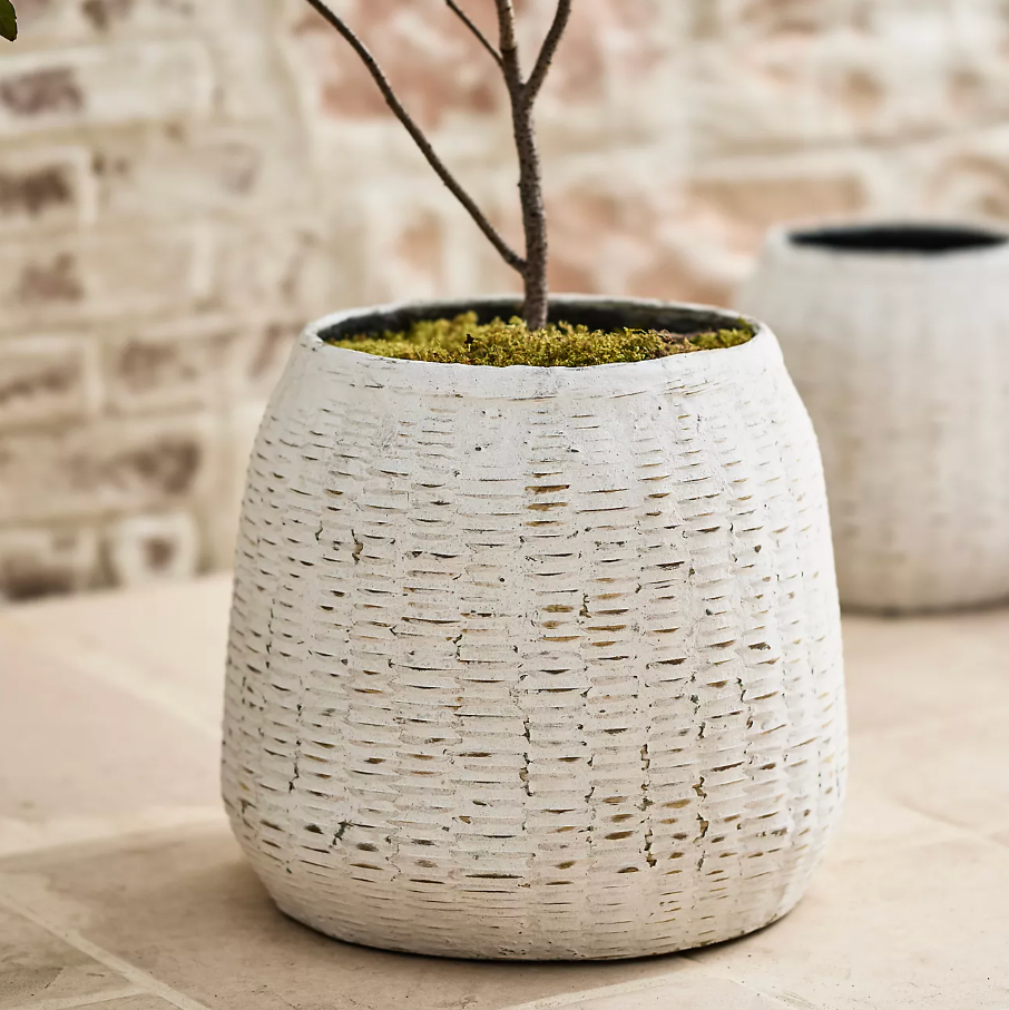 Bamboo + fiber -Jar planter Bamboo + fiber -Jar planter