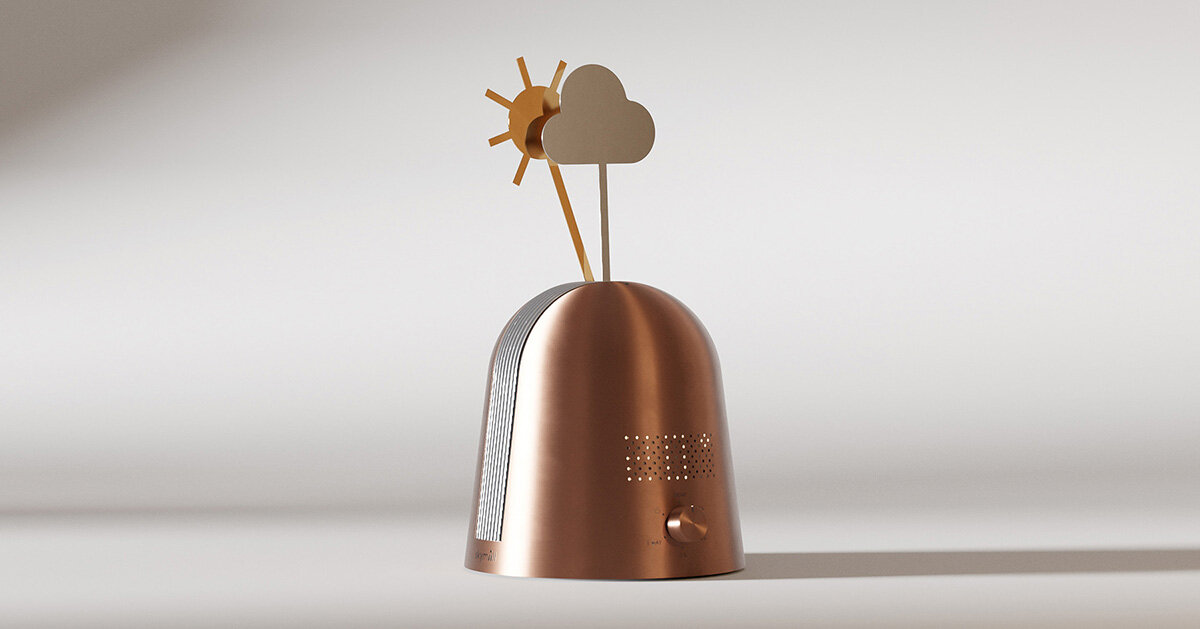 Kinetic device from Gustav Rosén reflects the weather with metal symbols