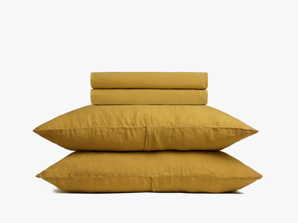 Linen leaf set - marigold