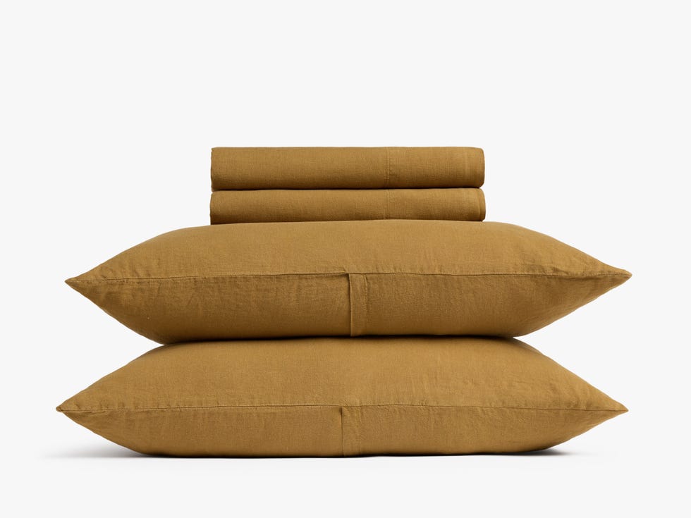 Linen leaf set - honey