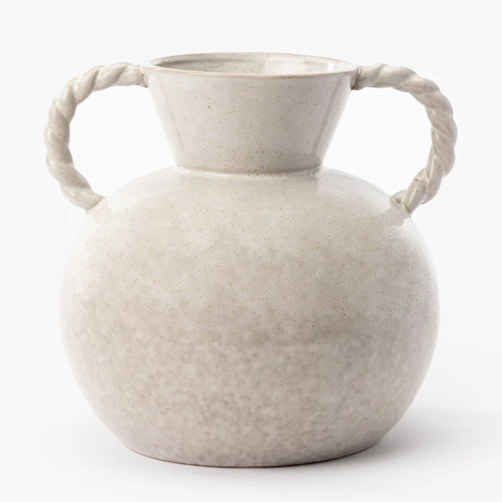 Tyrion ceramic vase with appeared twisted handles