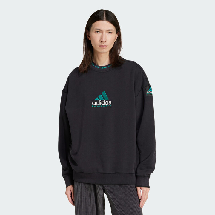Retro -Logo Adidas EQT Wash crew in black and blue -green.