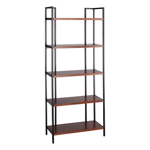 ParkView 5-Tier Metall & Wood Furnier bookshelf shelf