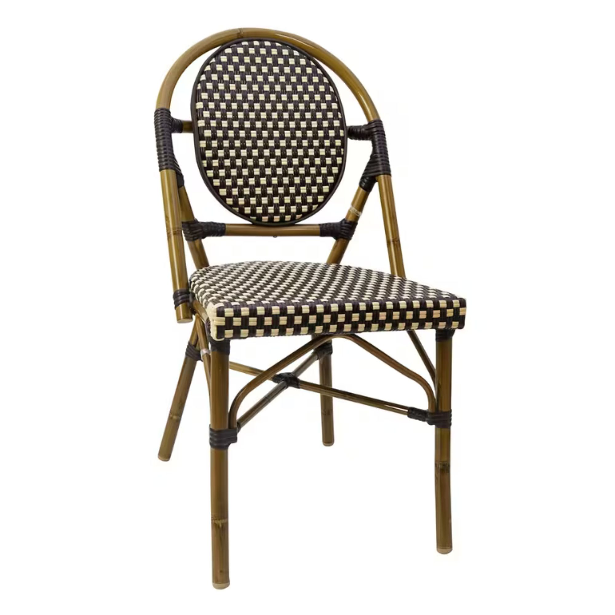 Bamboo -look stackable restaurant chair outdoors