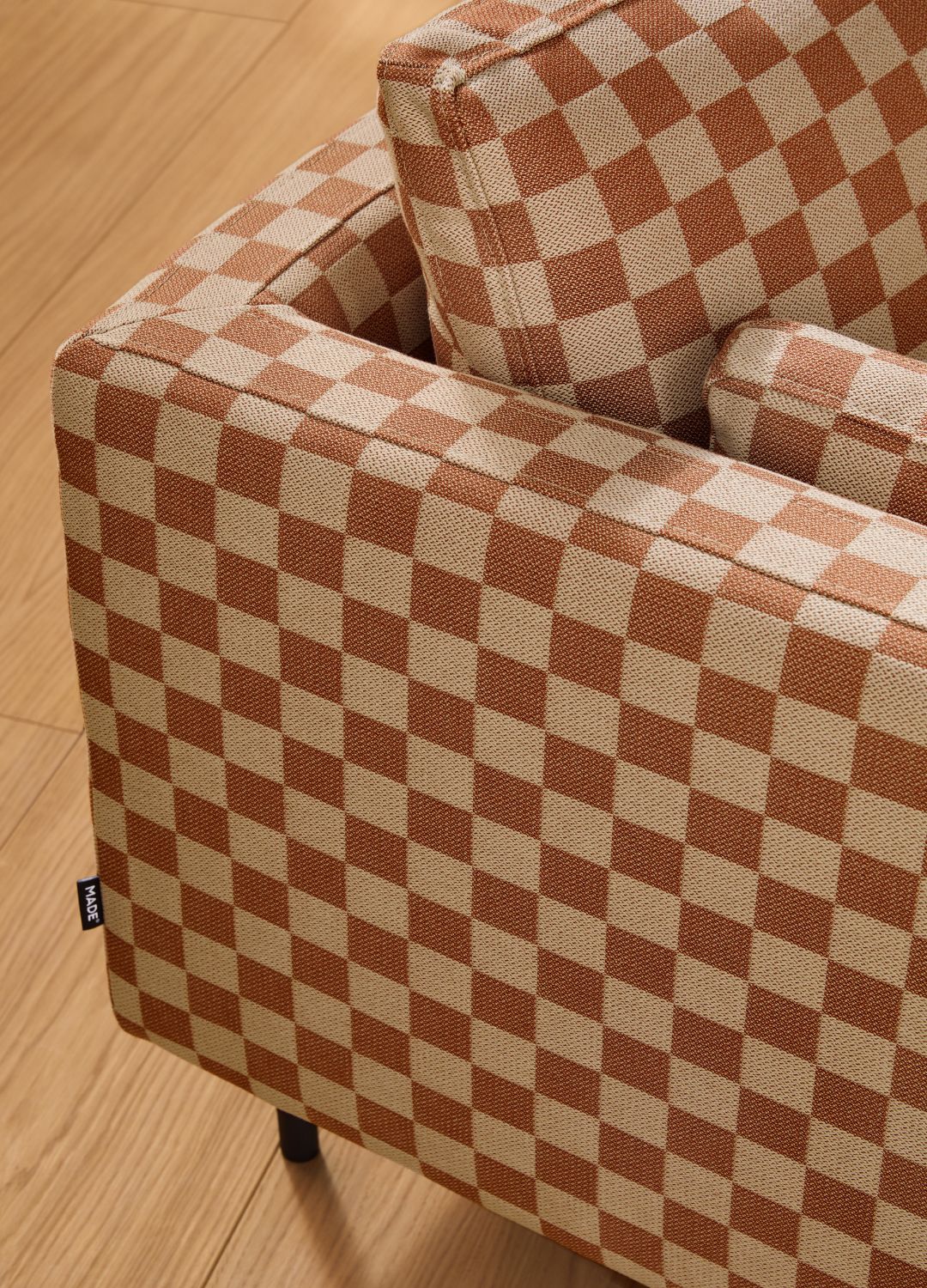 Image of checkered armchairs
