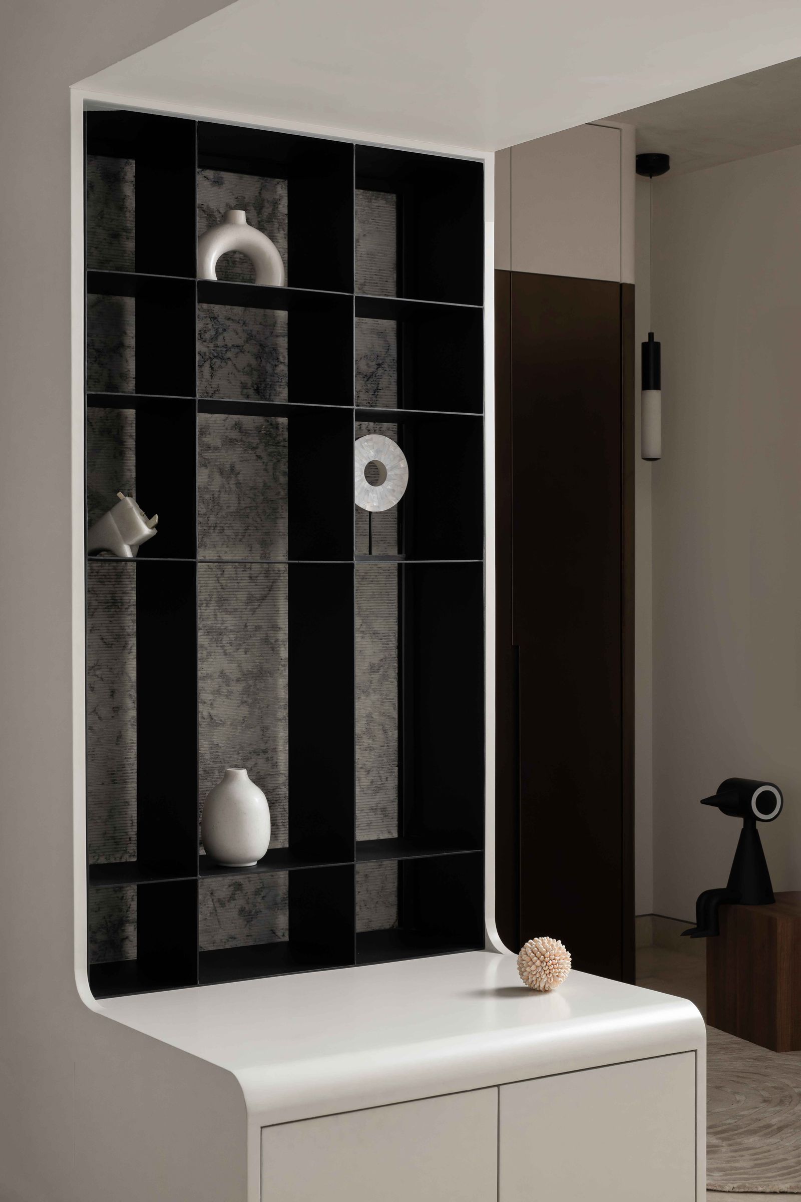 Image can contain furniture indoors in the interior designer and closet
