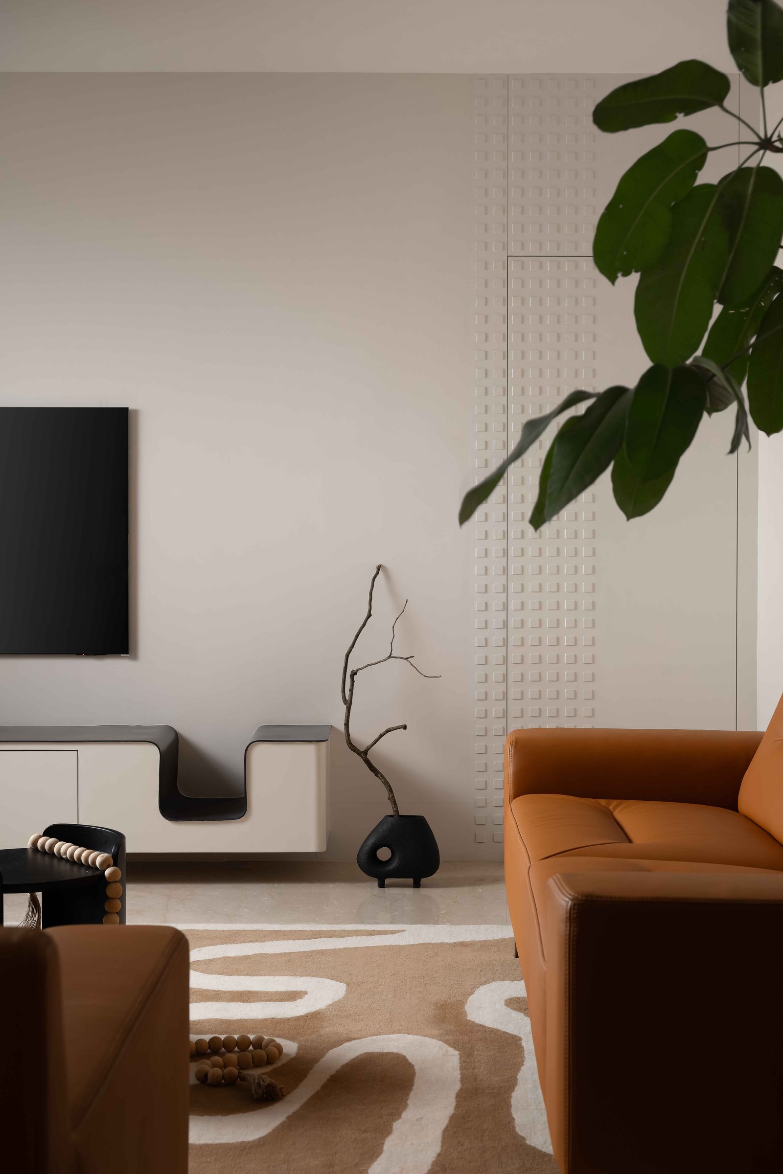 Image can contain a lamp in the interior in the interior designer couch furniture chair and floor lamp
