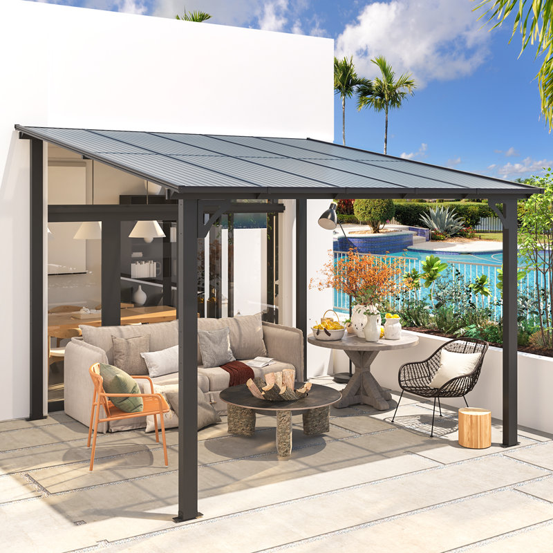 AecoJoy aluminum pergola with Canopy & Reviews | Wayfair
