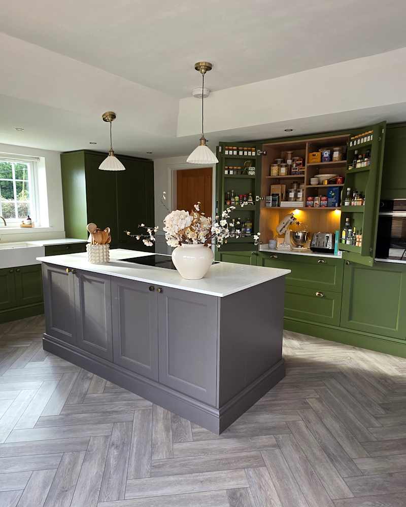 Purple Island in a newly renovated kitchen.