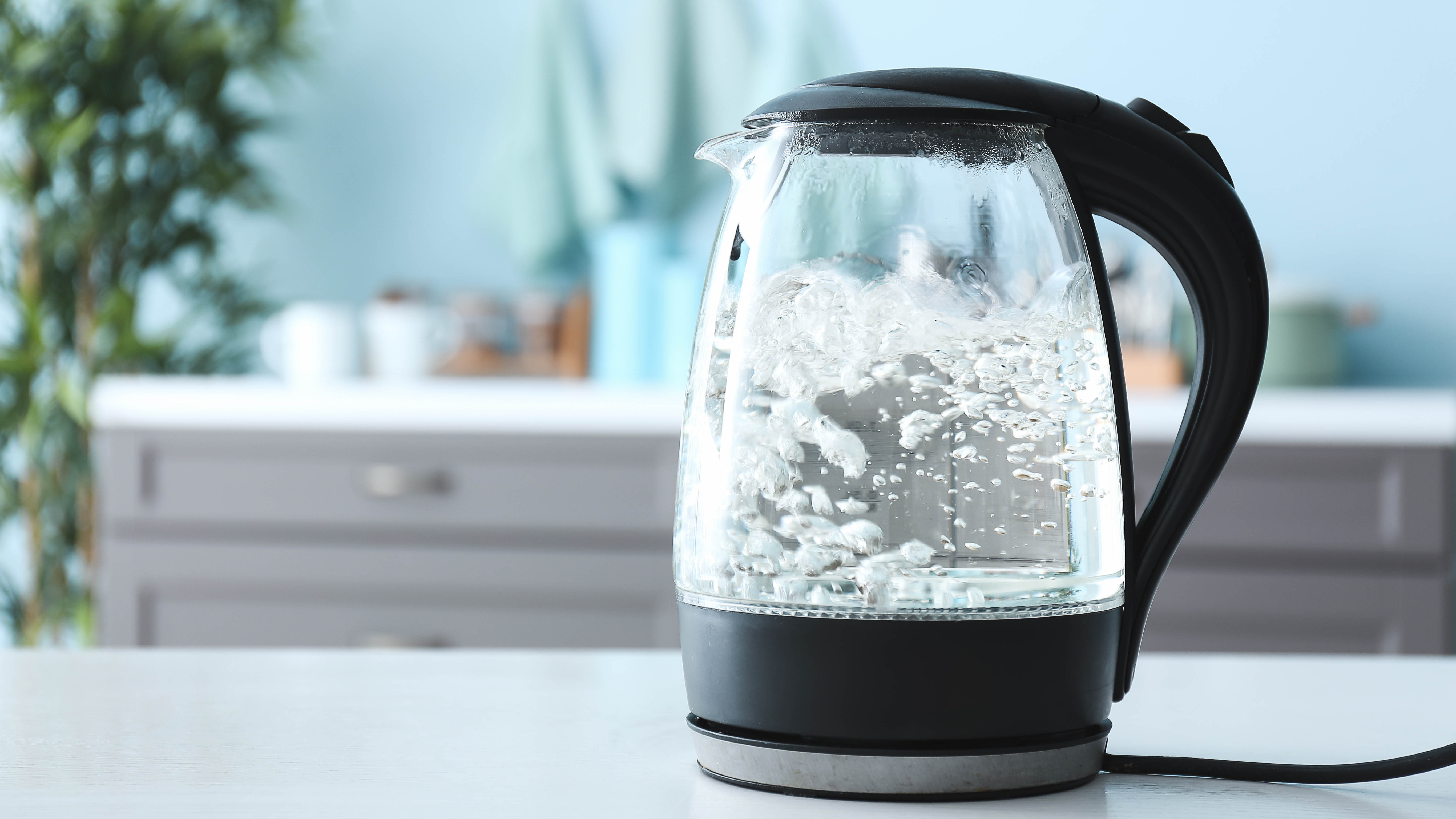 Boiling kettle in the kitchen