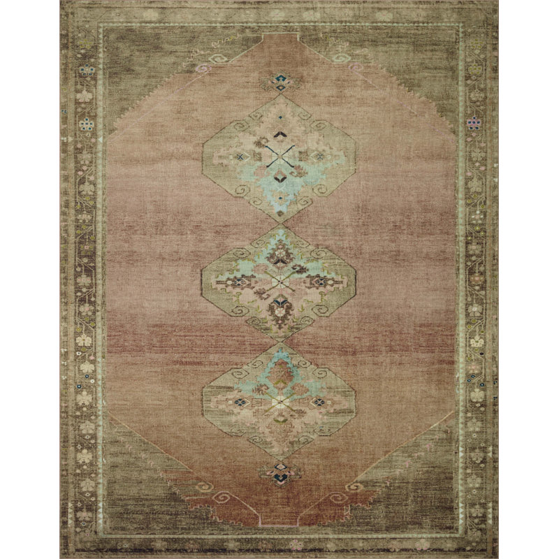 Magnolia Home from Joanna Gaines X Loloi Sinclair Machine Washable Ton / Tobacco area Carpet & Reviews | Wayfair