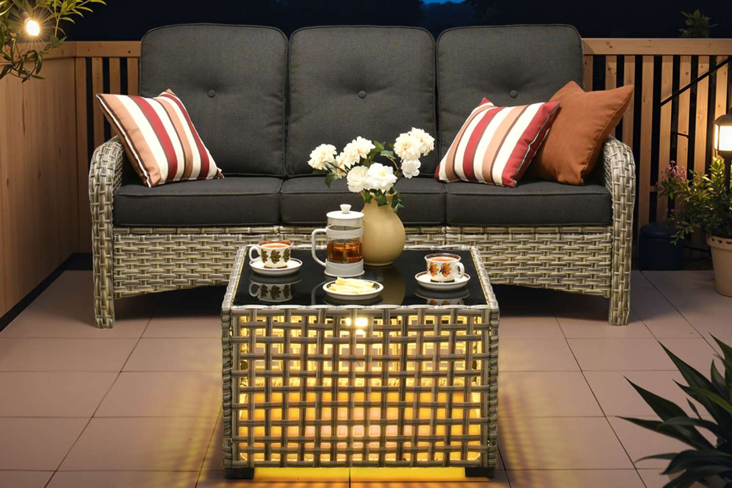 This unique terrace furniture set costs 120 US dollars at Wayfair