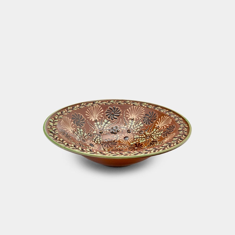 Flowers hand -painted ceramic small serving bowl