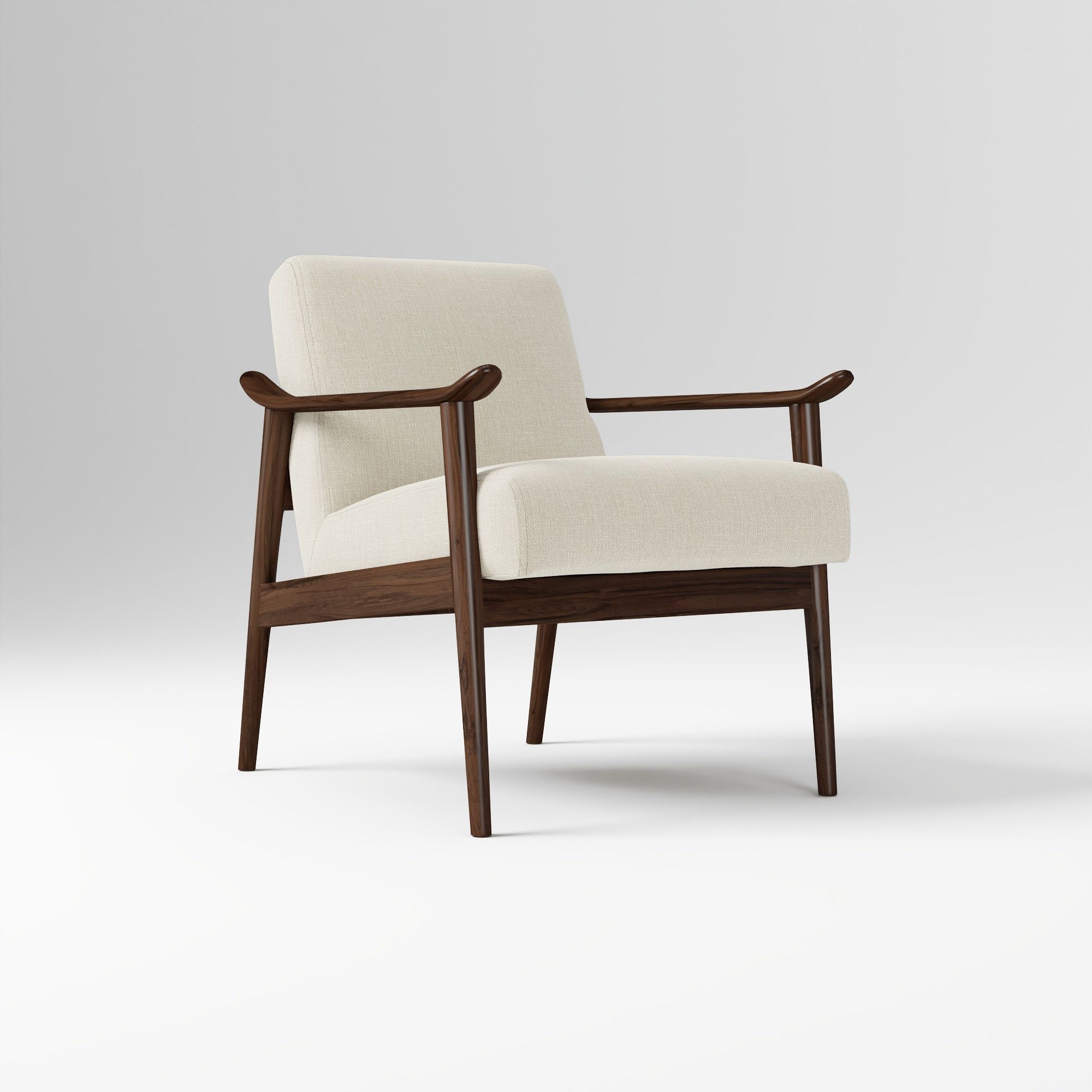 In the middle of the century show wooden chair