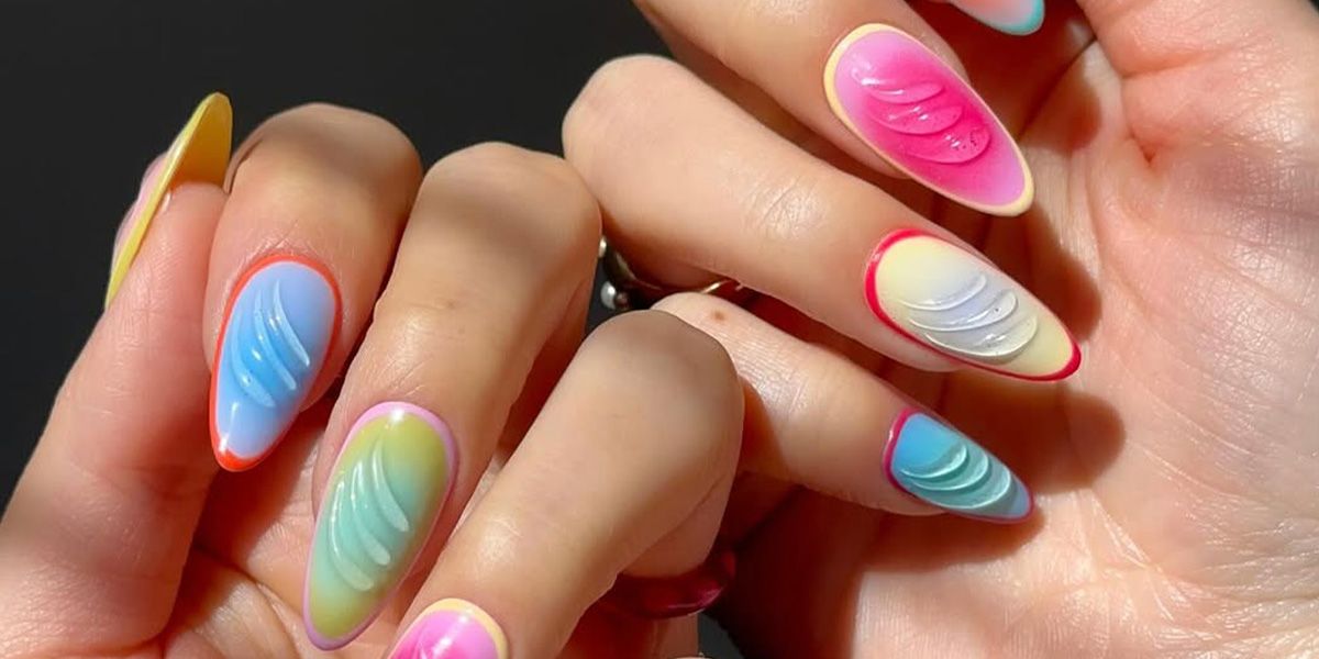 July 15th Nail art, from fruit salad to watermelons to try French