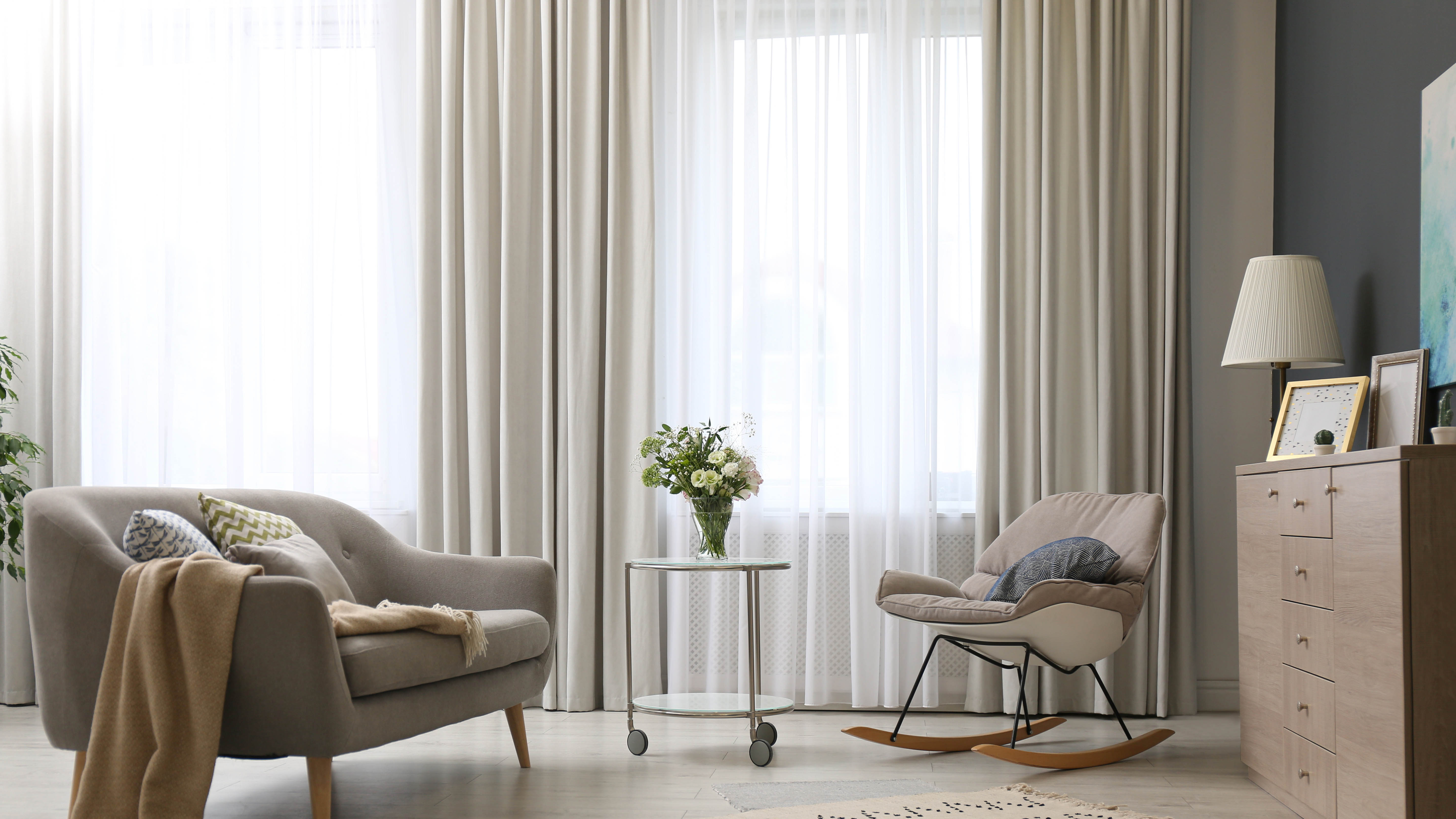 Curtains at the window