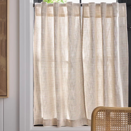 Anthropology, Mindra Striped Cotton Café curtains, 2 -set of 2