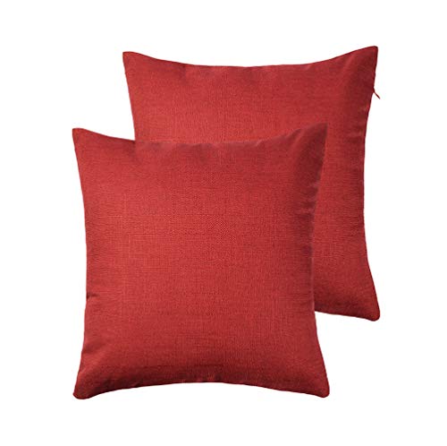 Rain road red decorative throw pillow cover for sofa couch bedroom car cotton linen pillow cushion cover set from 2.18 x 18 inch 45 cm x 45 cm (red)