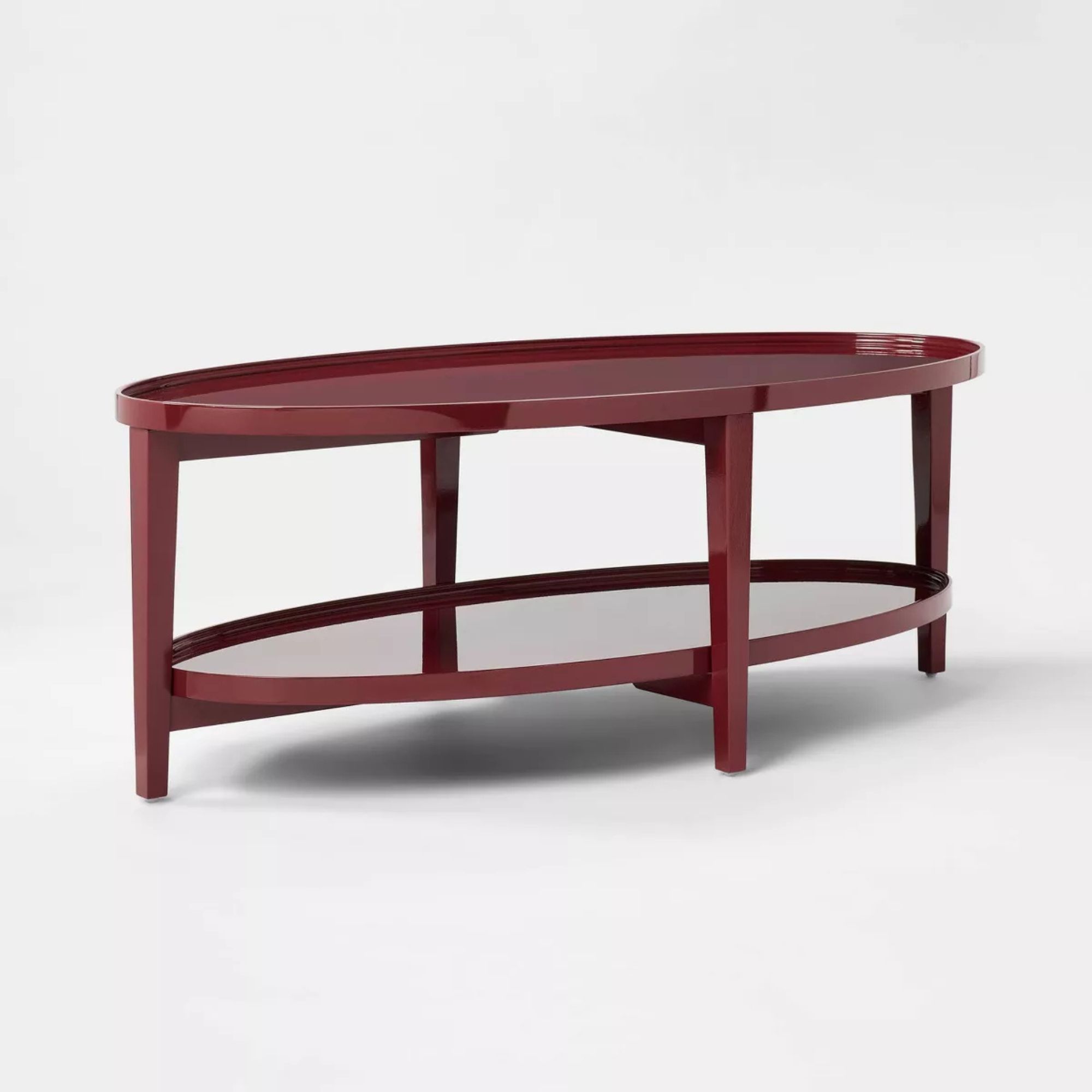 Coffee table Lack Finish Dark Red - Threshold ™, which was designed with Studio McGee