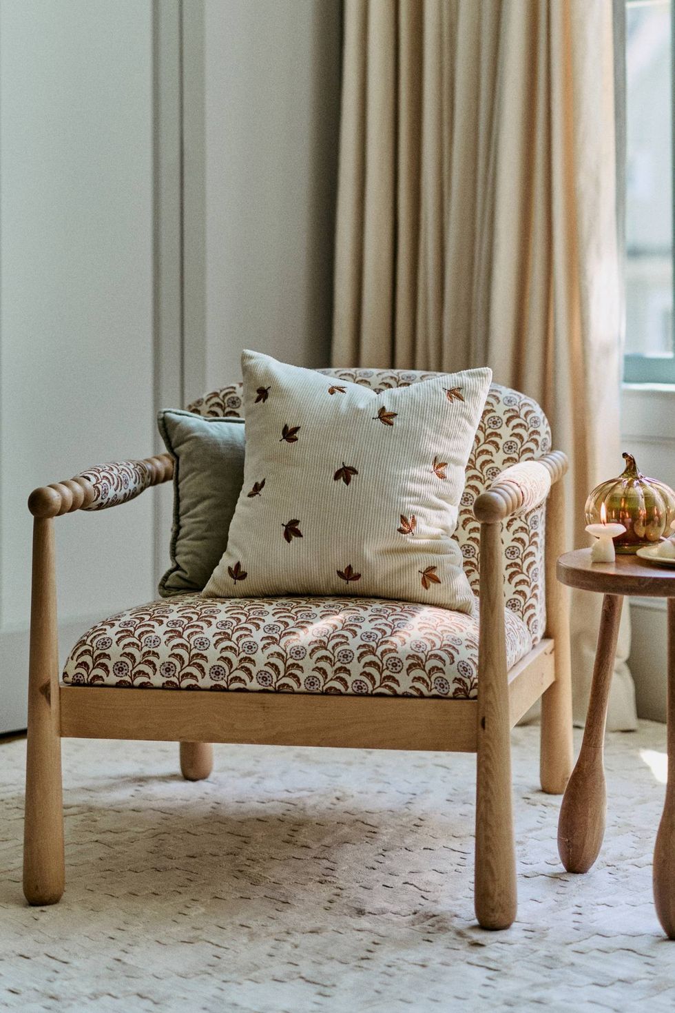 Velvet Cord embroidered icon pillow