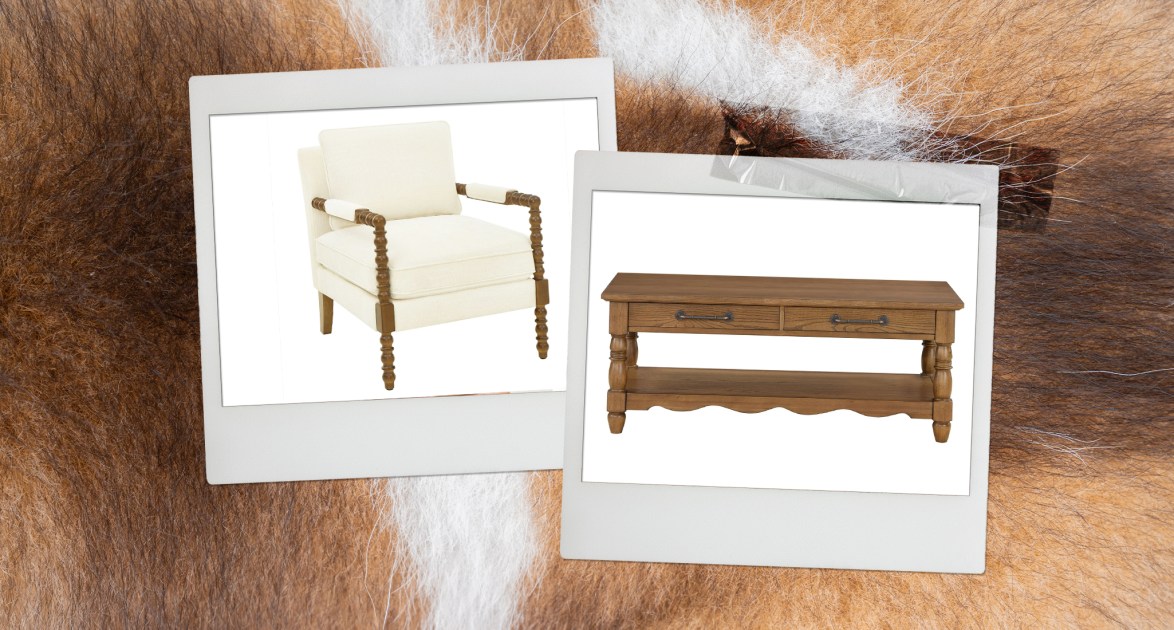 8 furniture items in the pioneering woman's heirloom style