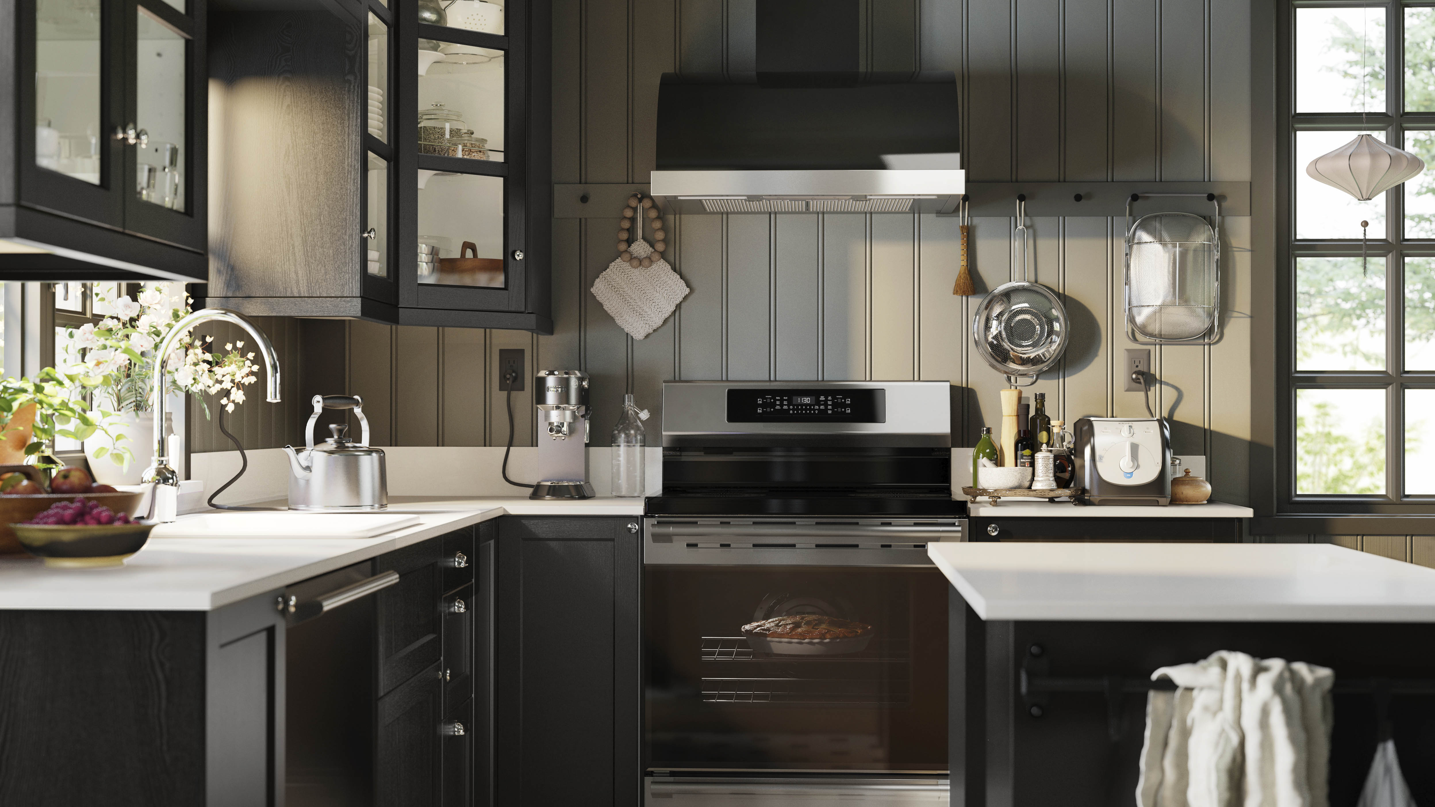 Ikea Dark Kitchen Design