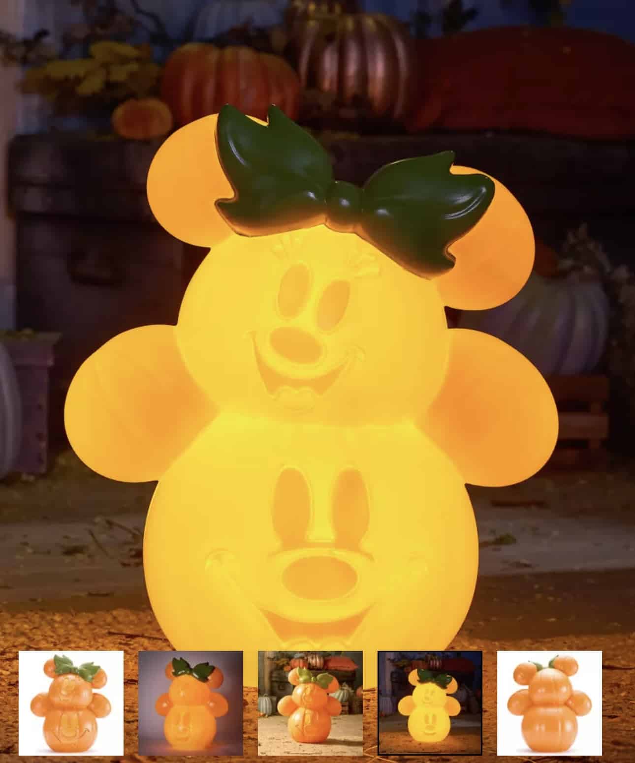 Mickey pumpkin light