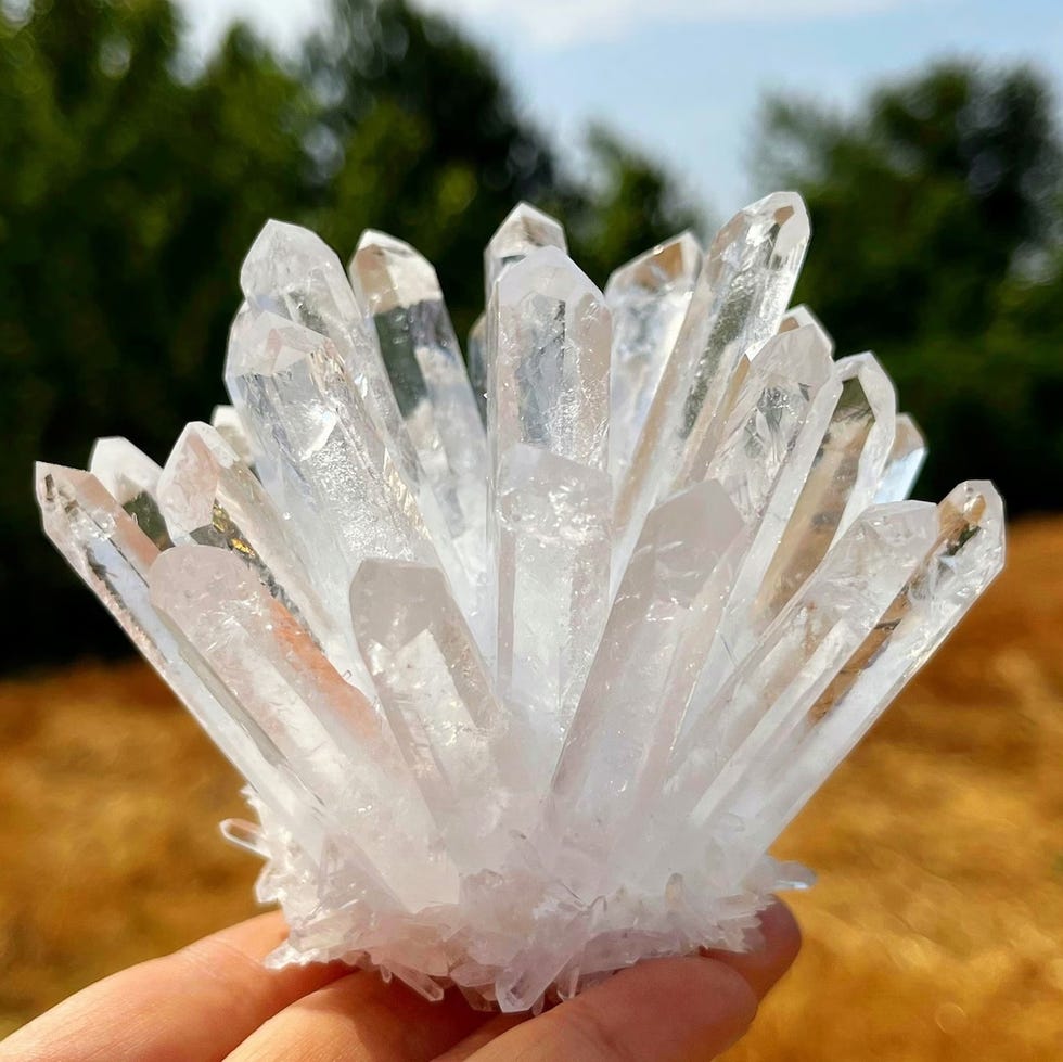 White crystal cluster