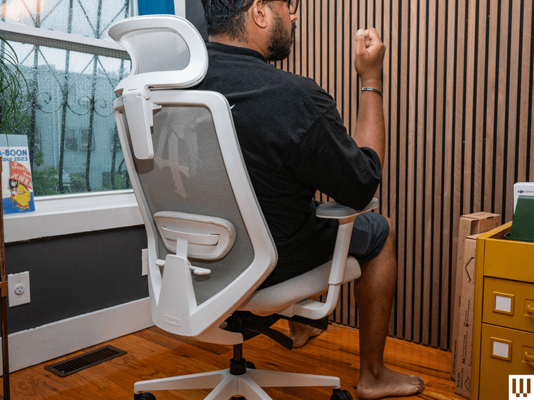 Image can include: interiors, interior design, chair, furniture, adults, person, wood and hardwood