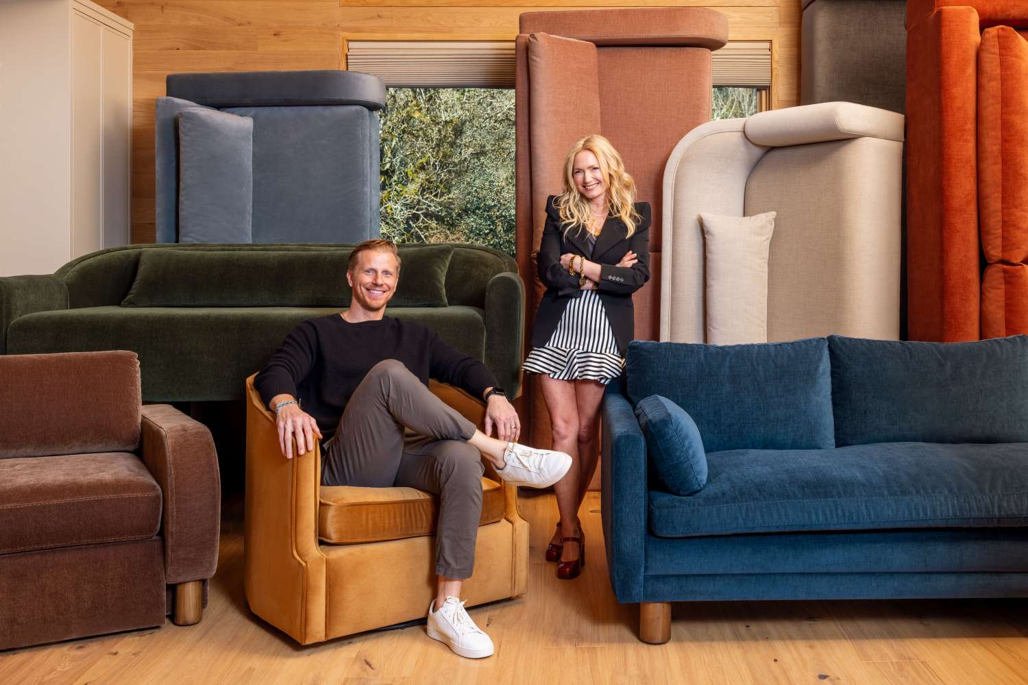 Sean Lowe and Emily Henderson have just launched furniture at Wayfair