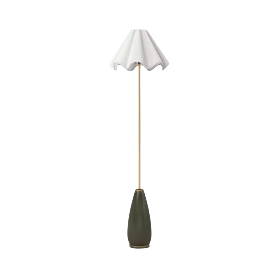 Threshold, wavy shadow collection with ceramic base base lamp