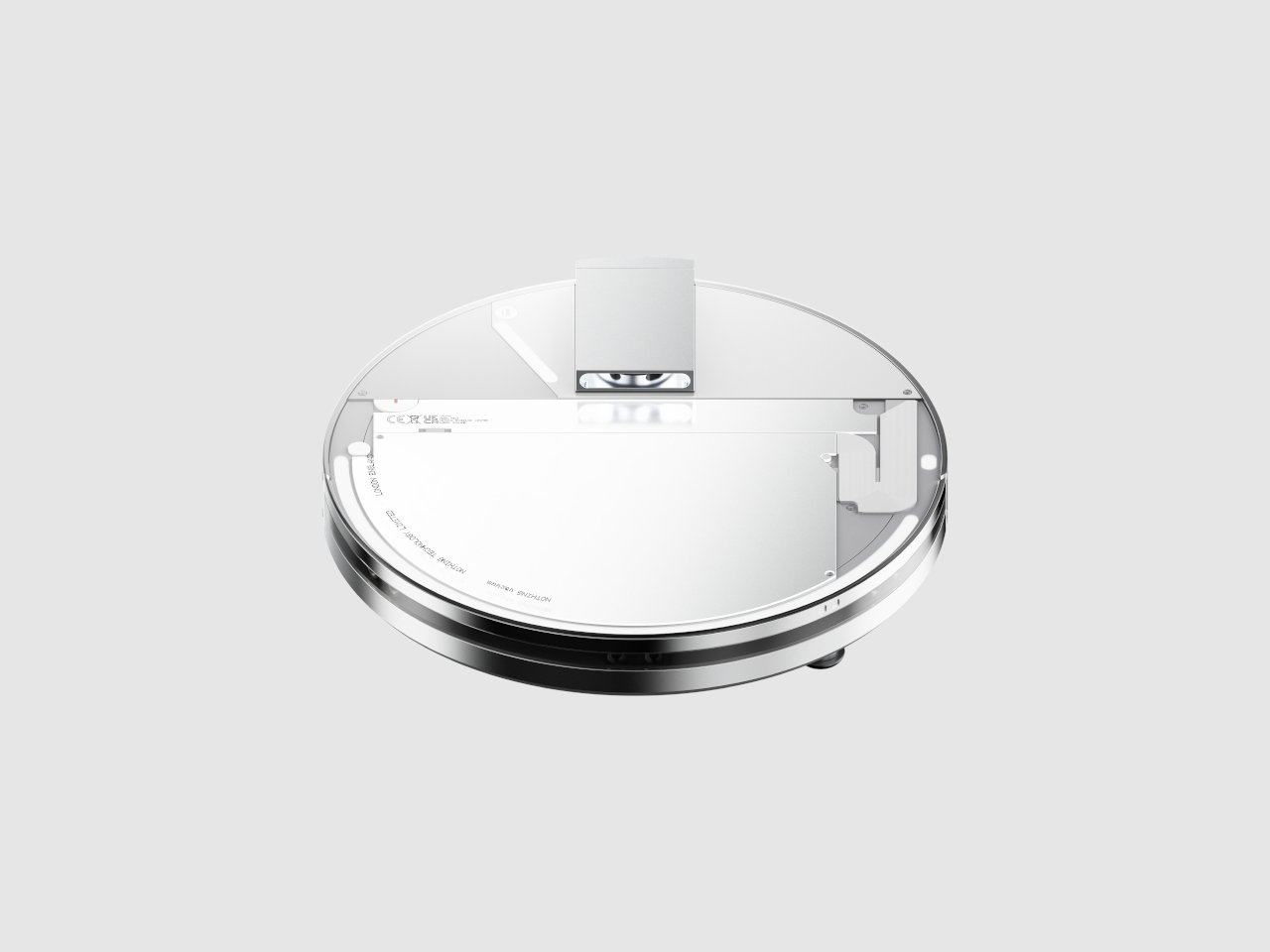 This nothing-inspired transparent robot vacuum concept serves as furniture as furniture