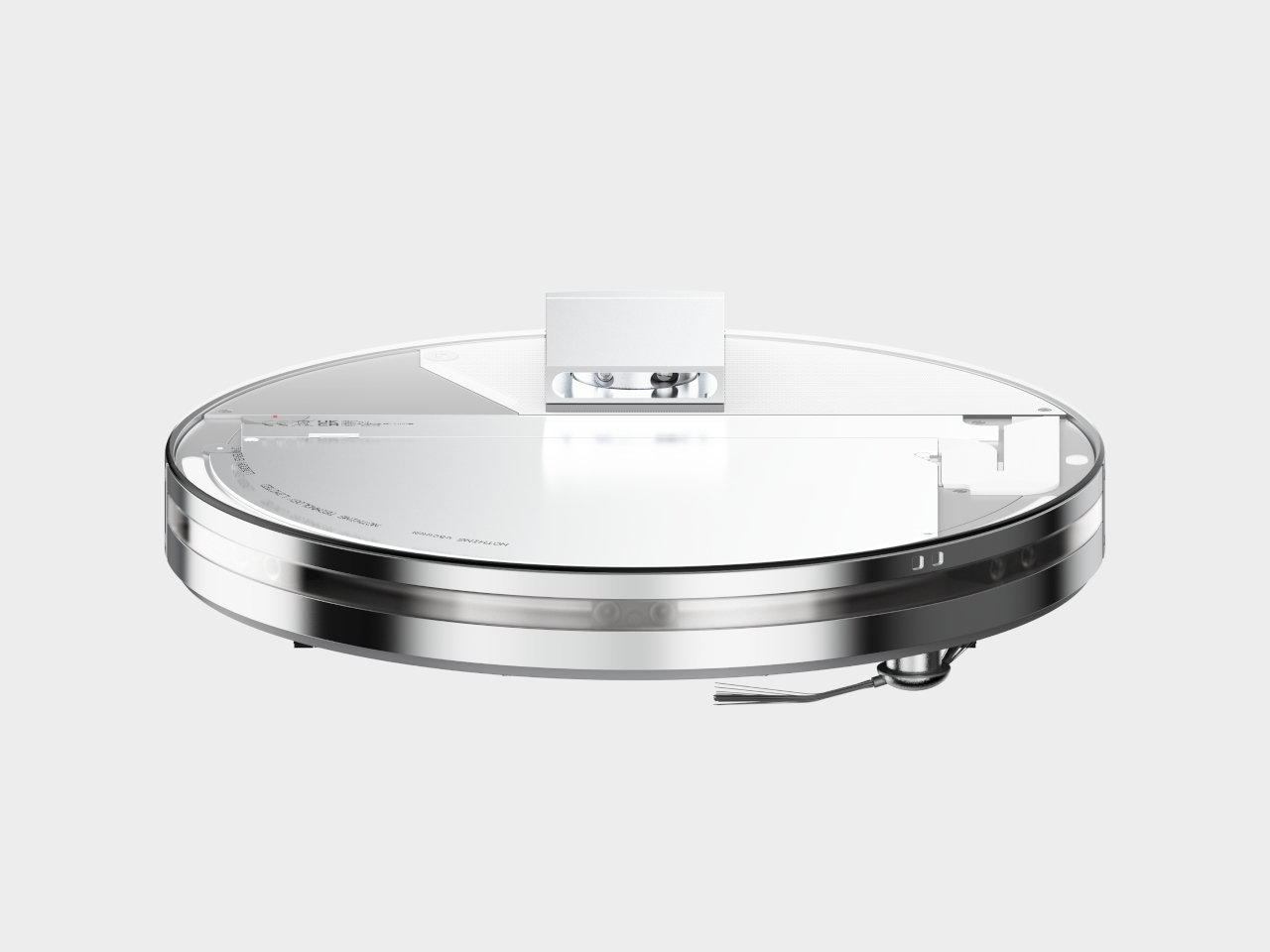 This nothing-inspired transparent robot vacuum concept serves as furniture as furniture